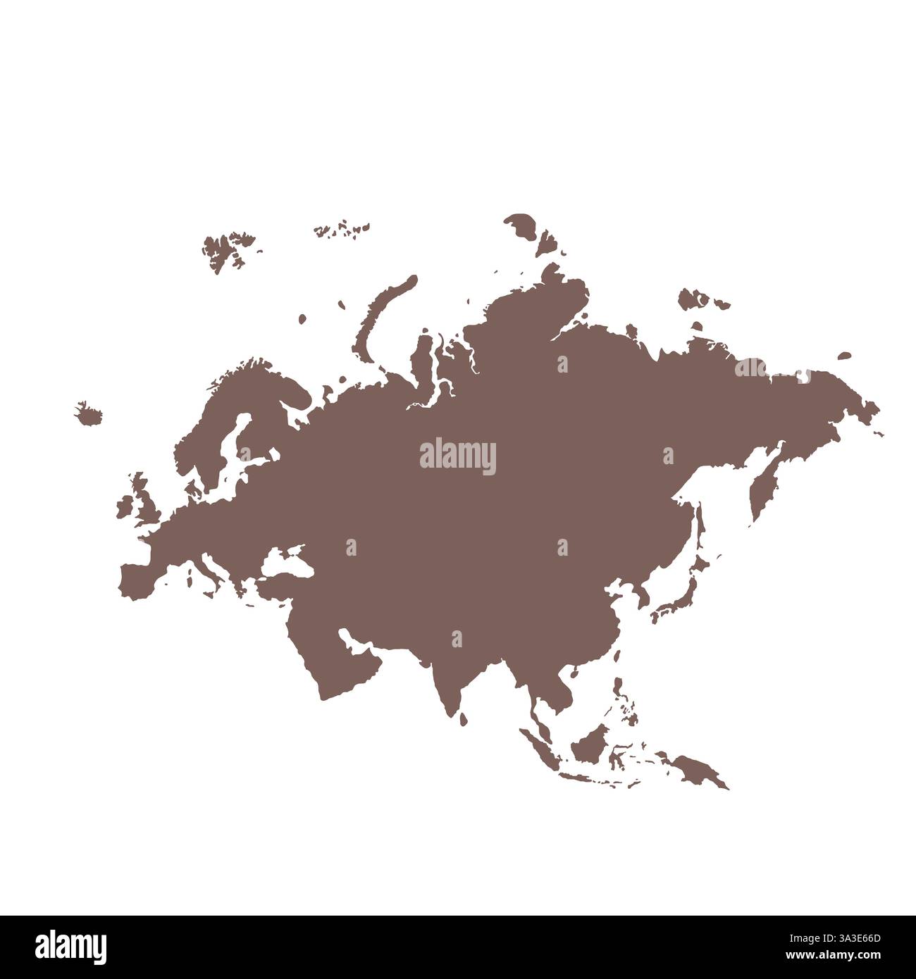 Mappa dell'Eurasia, insegna silhouette. Mappa del mondo Globe. Illustrazione vettoriale isolata su sfondo trasparente. Europa e Asia Illustrazione Vettoriale