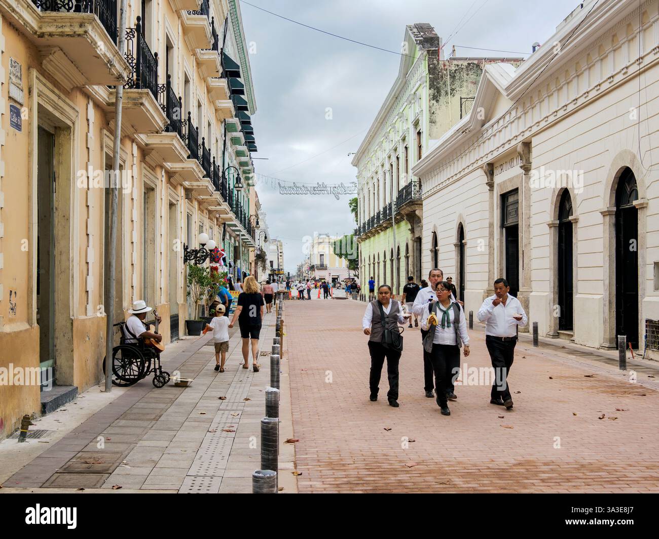 Calle 60, Merida, Stato dello Yucatan, Messico Foto Stock