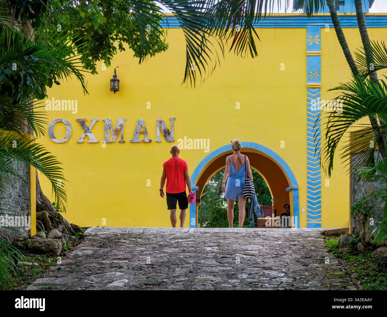 Hacienda Cenote Oxman, Valladolid, Stato dello Yucatan, Messico Foto Stock
