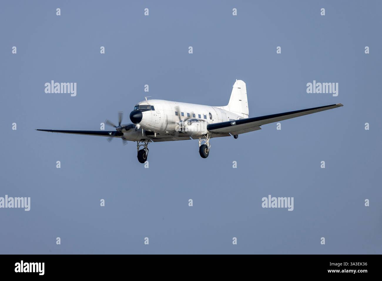 Douglas DC-3C-TP (REG. N882TP) ancora in servizio dopo essere stato portato in volo per la prima volta 80 anni fa. Foto Stock