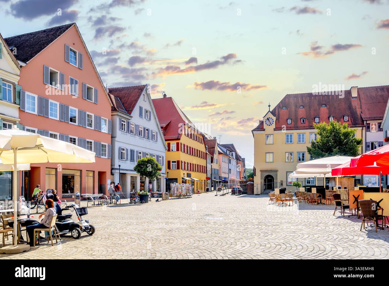 Città vecchia di Rottenburg am Neckar, Germania Foto Stock