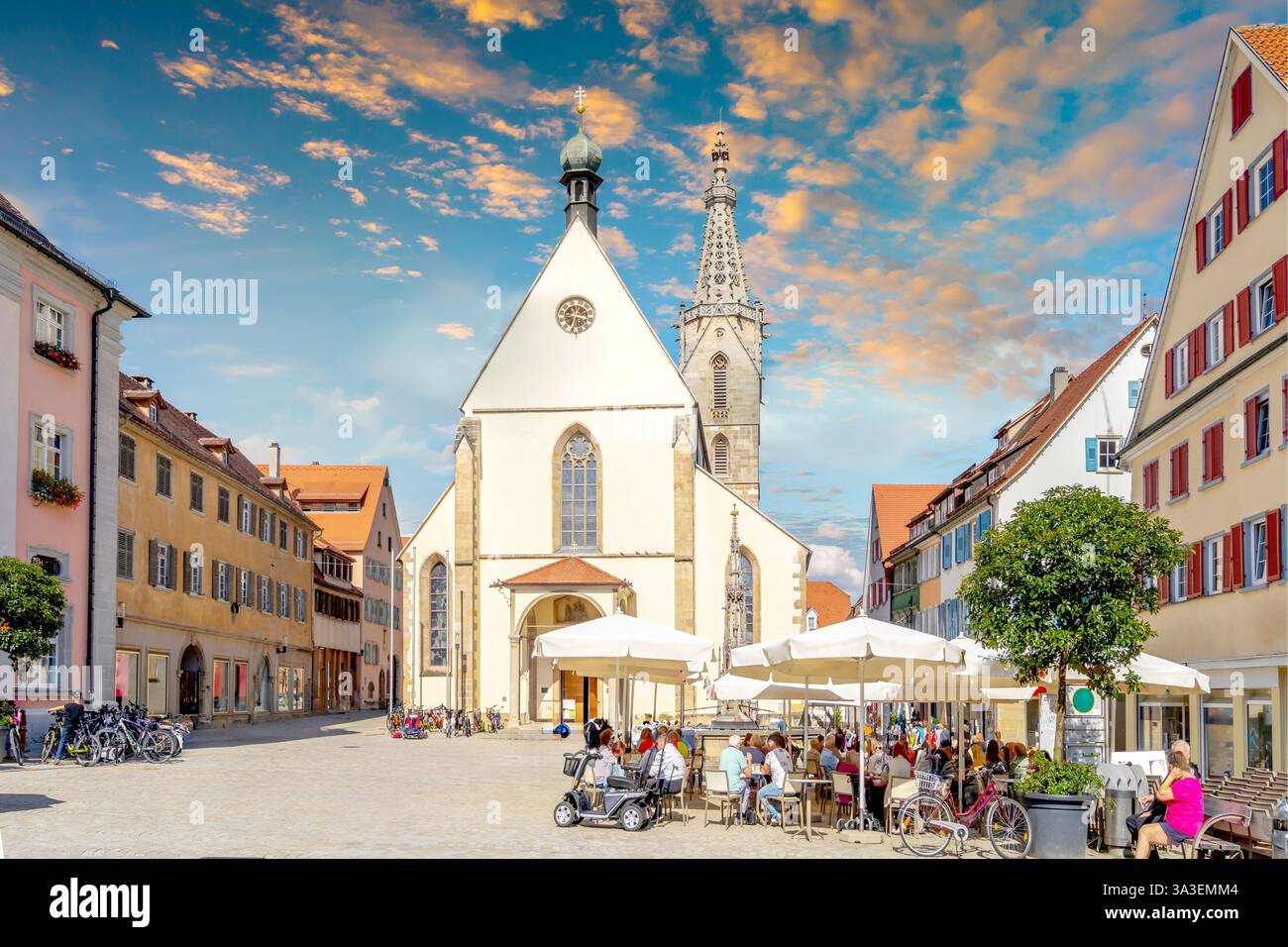 Città vecchia di Rottenburg am Neckar, Germania Foto Stock