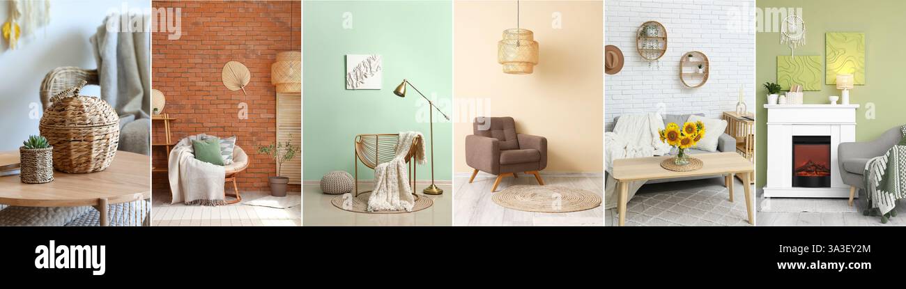 Collezione di interni minimalisti Foto Stock
