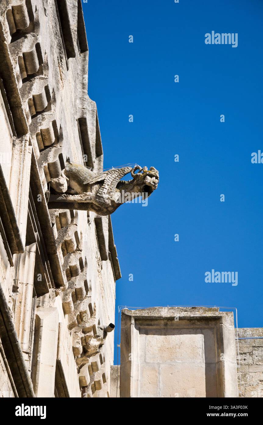 Gargoyle, Musée Réattu, Detail Facade, Arles, Bouches du Rhône, Provenza - Alpi-Côte d'Azur, Francia Foto Stock
