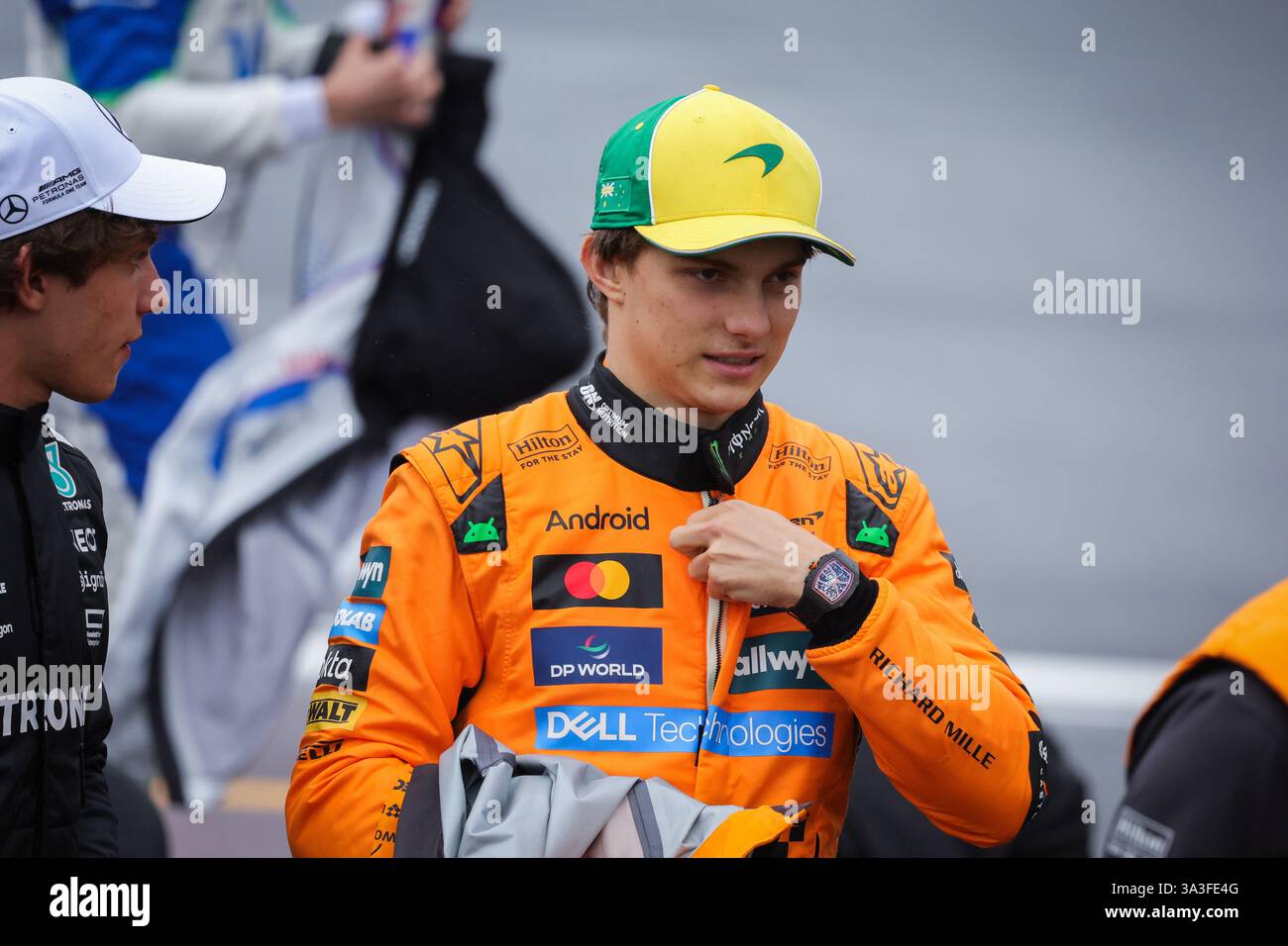 PIASTRI Oscar (aus), McLaren F1 Team MCL39, ritratto durante il Gran Premio d'Australia di Formula 1 Louis Vuitton 2025, 1° round del Campionato del mondo di Formula 1 FIA 2025 dal 14 al 16 marzo 2025 sull'Albert Park Grand Prix Circuit, a Melbourne, Australia Foto Stock
