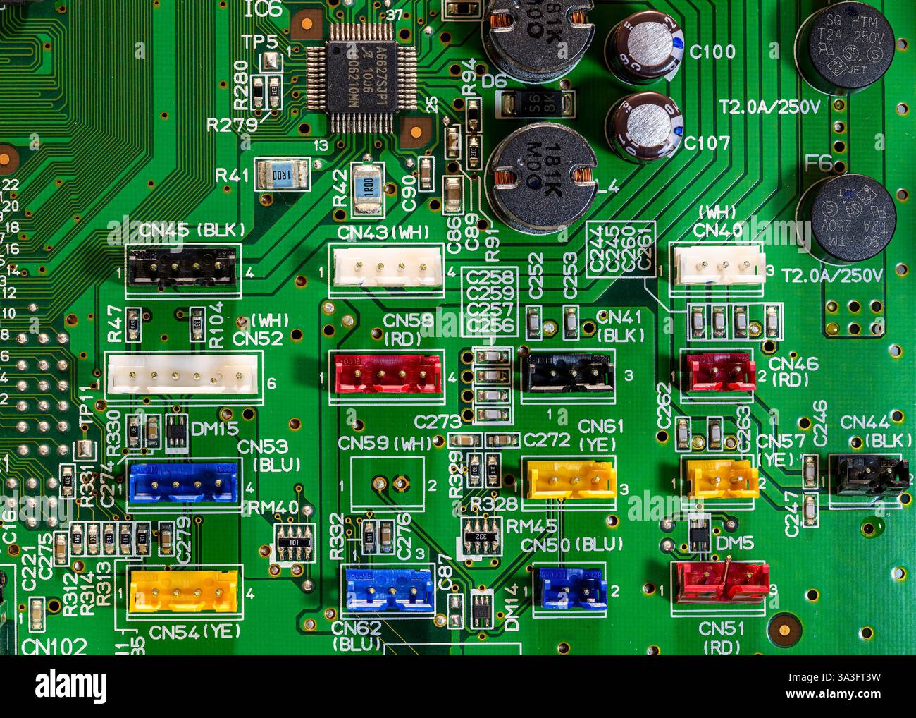 Parte del circuito stampato in una stampante Epson 3880 Foto Stock