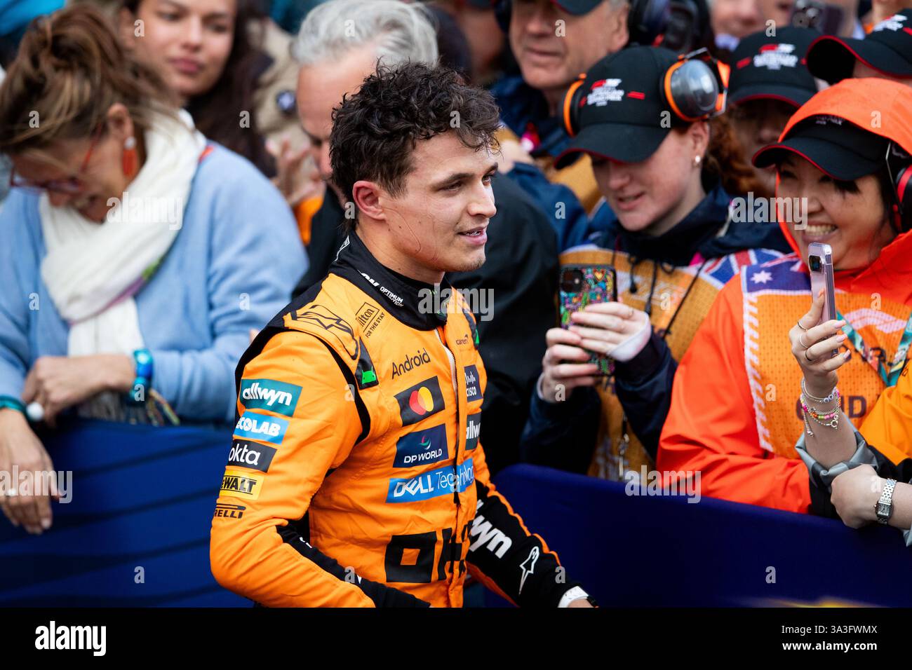 NORRIS Lando (gbr), McLaren F1 Team MCL39, ritratto durante il Gran Premio d'Australia di Formula 1 Louis Vuitton 2025, 1° round del Campionato del mondo di Formula 1 FIA 2025 dal 14 al 16 marzo 2025 sull'Albert Park Grand Prix Circuit, a Melbourne, Australia Foto Stock
