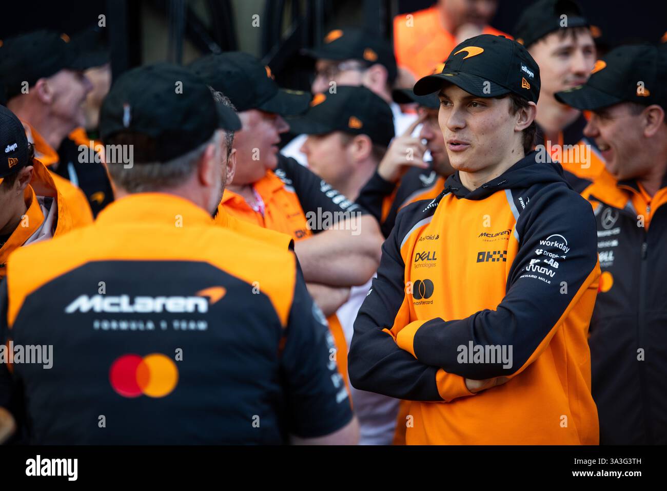 PIASTRI Oscar (aus), McLaren F1 Team MCL39, ritratto durante il Gran Premio d'Australia di Formula 1 Louis Vuitton 2025, 1° round del Campionato del mondo di Formula 1 FIA 2025 dal 14 al 16 marzo 2025 sull'Albert Park Grand Prix Circuit, a Melbourne, Australia Foto Stock