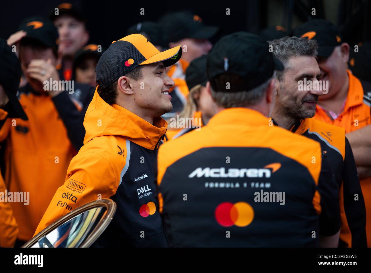 NORRIS Lando (gbr), McLaren F1 Team MCL39, ritratto durante il Gran Premio d'Australia di Formula 1 Louis Vuitton 2025, 1° round del Campionato del mondo di Formula 1 FIA 2025 dal 14 al 16 marzo 2025 sull'Albert Park Grand Prix Circuit, a Melbourne, Australia Foto Stock