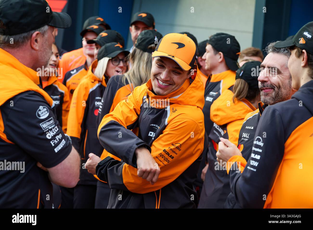 NORRIS Lando (gbr), McLaren F1 Team MCL39, ritratto durante il Gran Premio d'Australia di Formula 1 Louis Vuitton 2025, 1° round del Campionato del mondo di Formula 1 FIA 2025 dal 14 al 16 marzo 2025 sull'Albert Park Grand Prix Circuit, a Melbourne, Australia Foto Stock