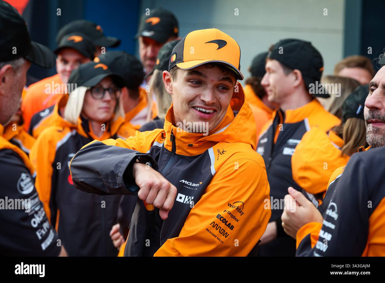 NORRIS Lando (gbr), McLaren F1 Team MCL39, ritratto durante il Gran Premio d'Australia di Formula 1 Louis Vuitton 2025, 1° round del Campionato del mondo di Formula 1 FIA 2025 dal 14 al 16 marzo 2025 sull'Albert Park Grand Prix Circuit, a Melbourne, Australia Foto Stock