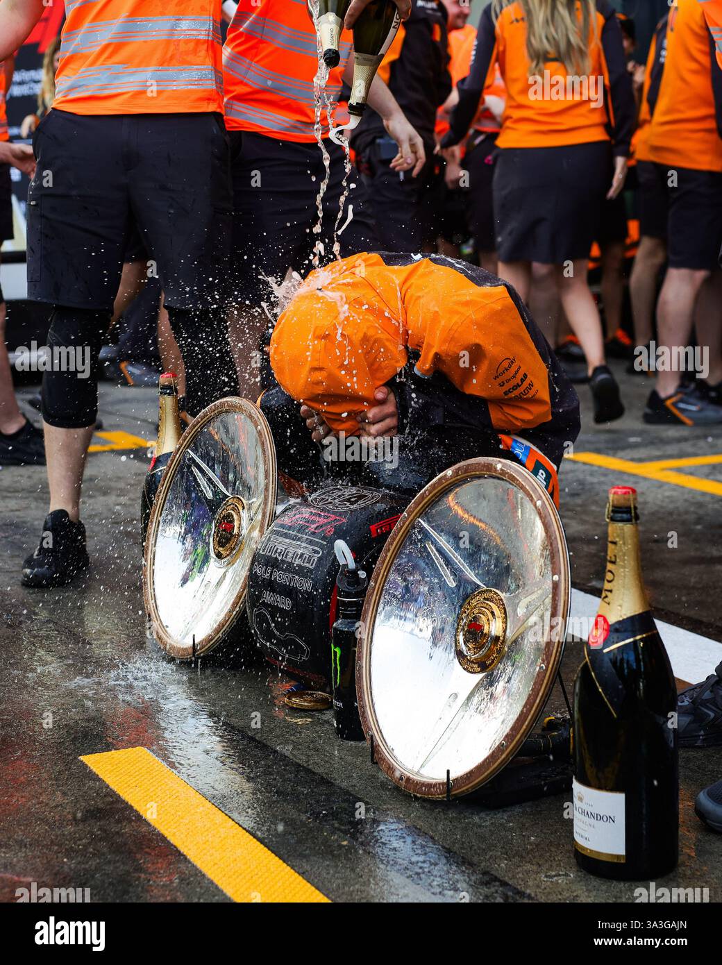 NORRIS Lando (gbr), McLaren F1 Team MCL39, ritratto, durante il Gran Premio d'Australia di Formula 1 Louis Vuitton 2025, 1° round del Campionato del mondo di Formula 1 FIA 2025 dal 14 al 16 marzo 2025 sull'Albert Park Grand Prix Circuit, a Melbourne, in Australia Foto Stock