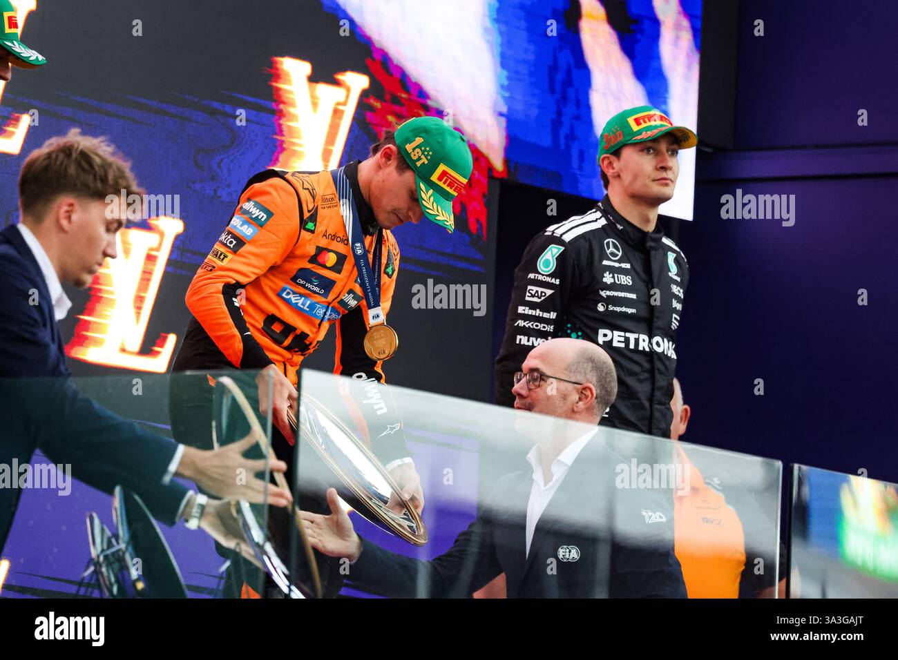 NORRIS Lando (gbr), McLaren F1 Team MCL39, ritratto durante il Gran Premio d'Australia di Formula 1 Louis Vuitton 2025, 1° round del Campionato del mondo di Formula 1 FIA 2025 dal 14 al 16 marzo 2025 sull'Albert Park Grand Prix Circuit, a Melbourne, Australia Foto Stock