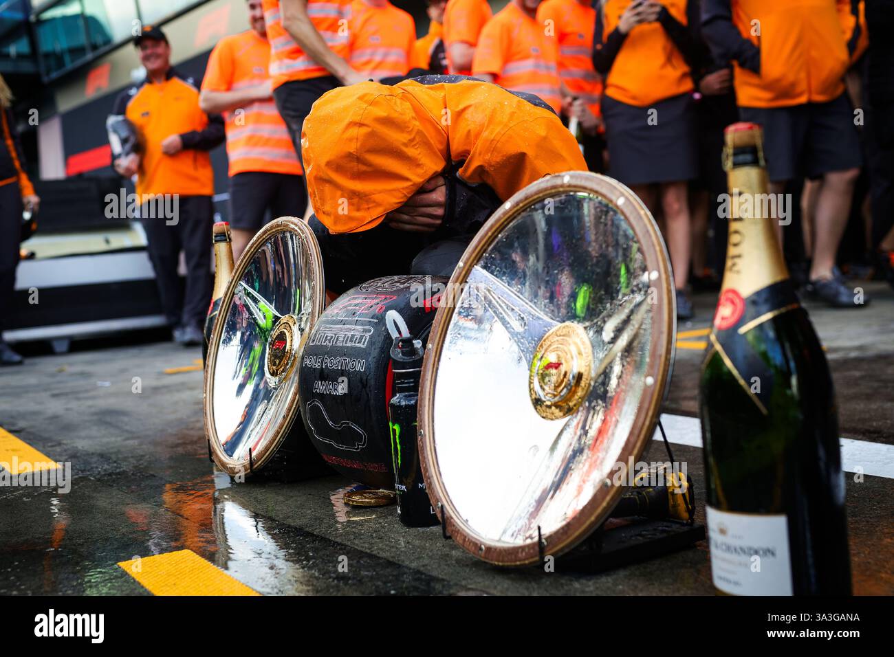 NORRIS Lando (gbr), McLaren F1 Team MCL39, ritratto, durante il Gran Premio d'Australia di Formula 1 Louis Vuitton 2025, 1° round del Campionato del mondo di Formula 1 FIA 2025 dal 14 al 16 marzo 2025 sull'Albert Park Grand Prix Circuit, a Melbourne, in Australia Foto Stock