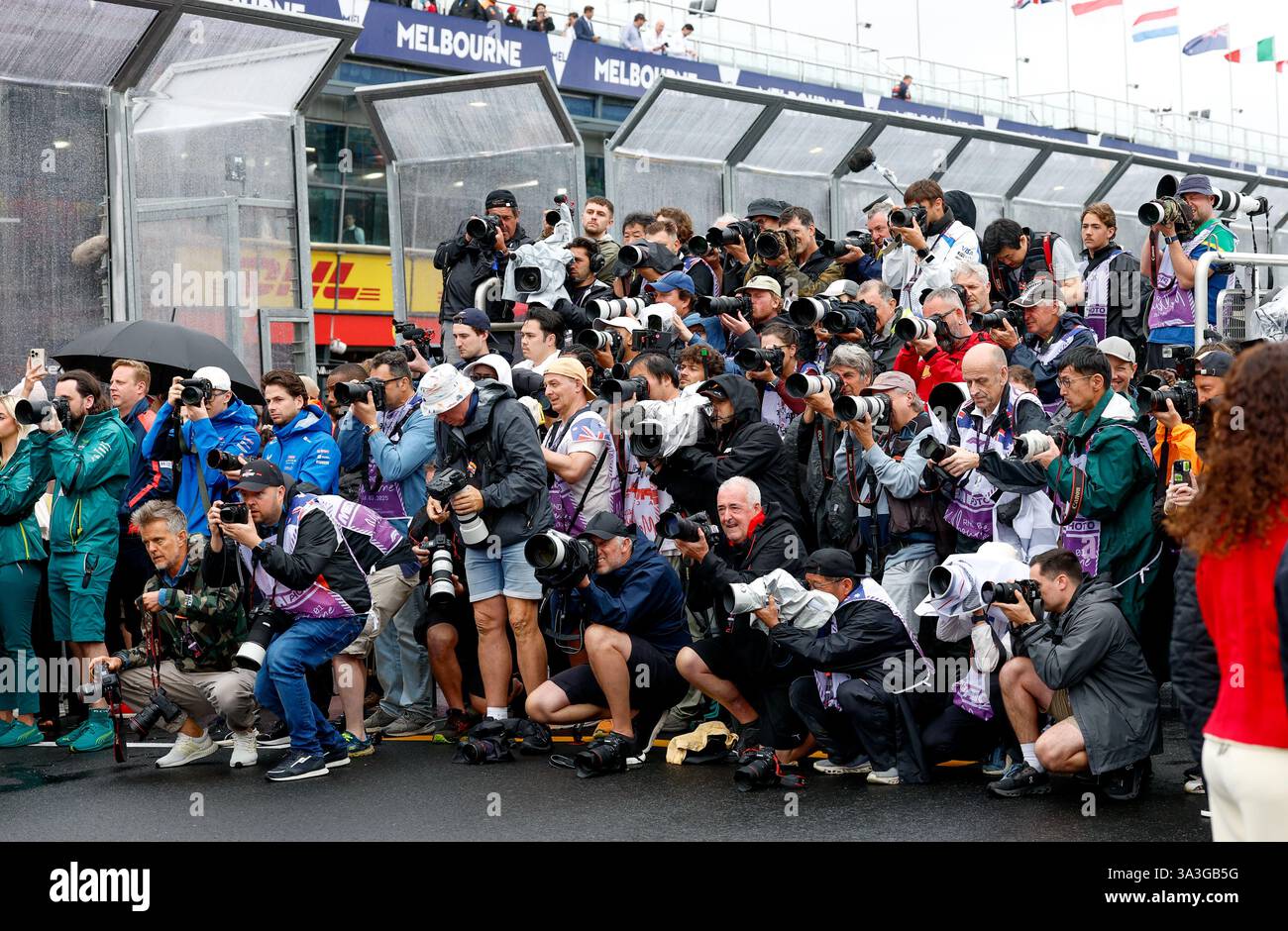 Fotografi di F1 durante il Gran Premio d'Australia di Formula 1 Louis Vuitton 2025, 1° round del Campionato del mondo di Formula 1 FIA 2025 dal 14 al 16 marzo 2025 sull'Albert Park Grand Prix Circuit, a Melbourne, Australia Foto Stock