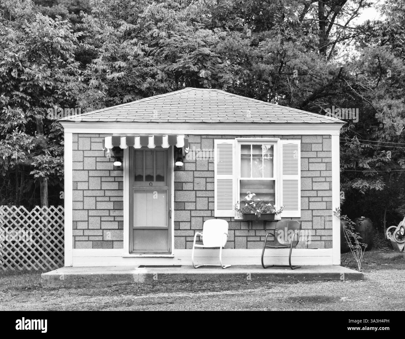 Cabin Lincoln Motor Court, 5104 Lincoln Highway, Manns Choice, Bedford County, Pennsylvania, intorno al 1980 Foto Stock