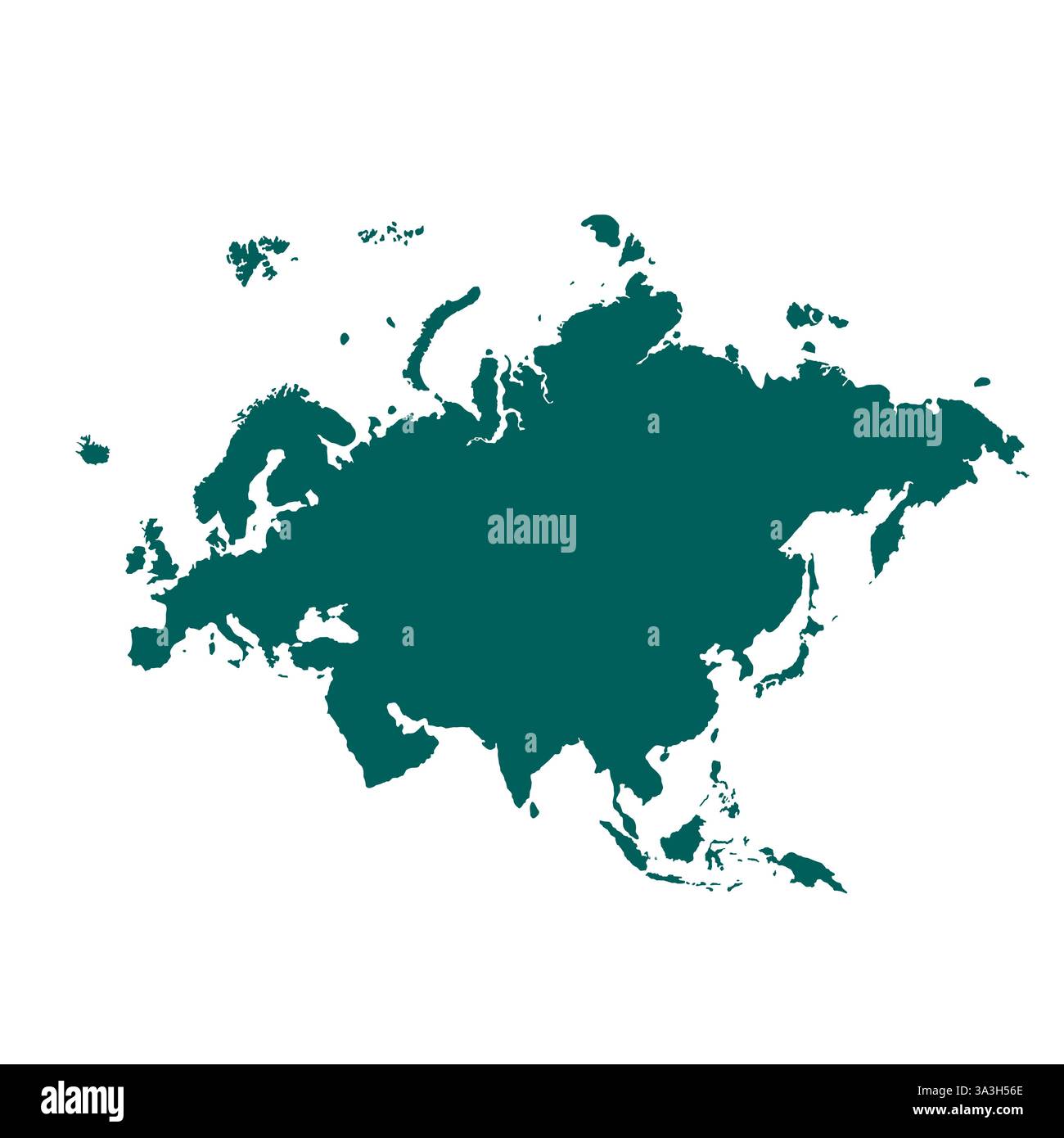 Mappa dell'Eurasia, insegna silhouette. Mappa del mondo Globe. Illustrazione vettoriale isolata su sfondo bianco. Europa e Asia Illustrazione Vettoriale