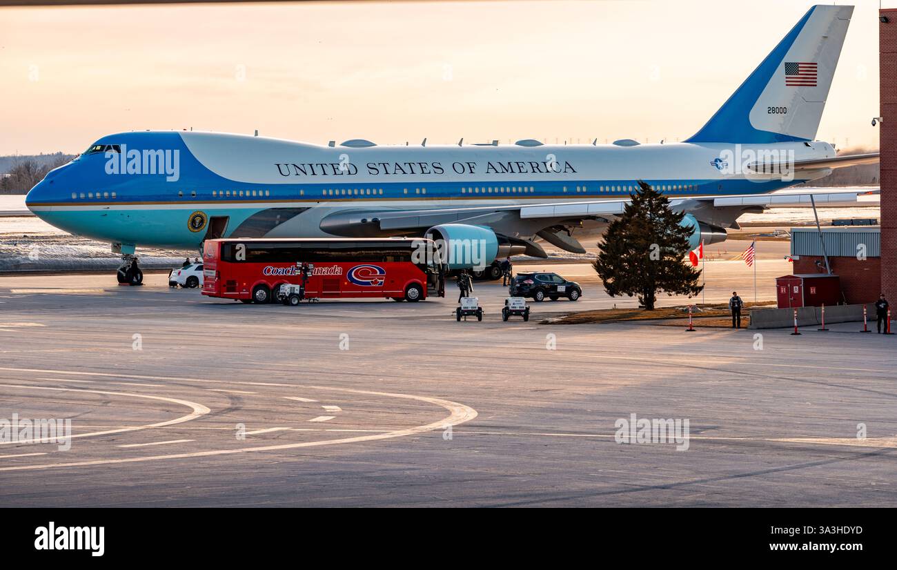 Visita del presidente DEGLI STATI UNITI Joe Biden a Ottawa, Ontario, Canada, 24 marzo 2023 - Air Force One, Boeing 747-200 Foto Stock