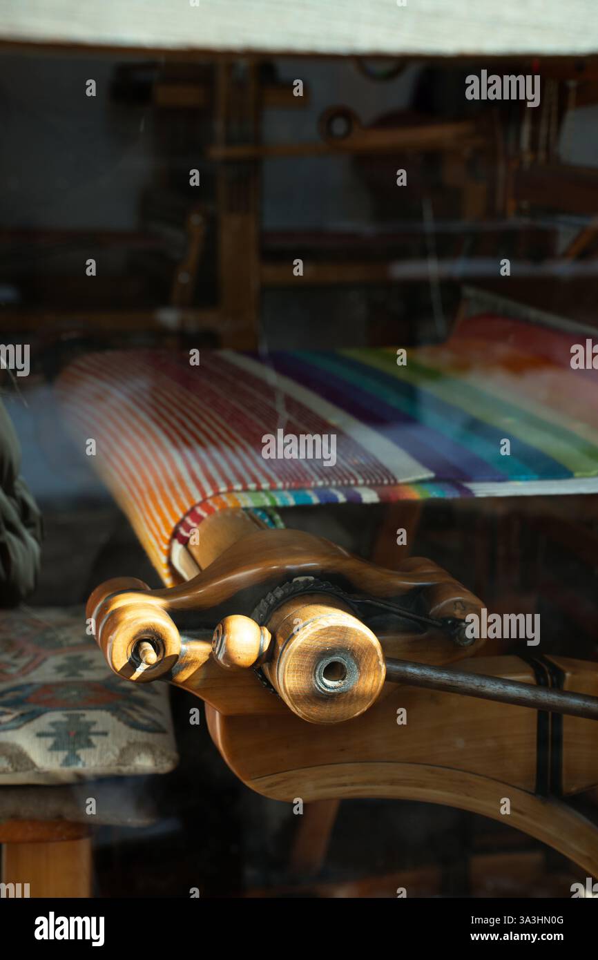 Tradizionale telaio in legno Foto Stock