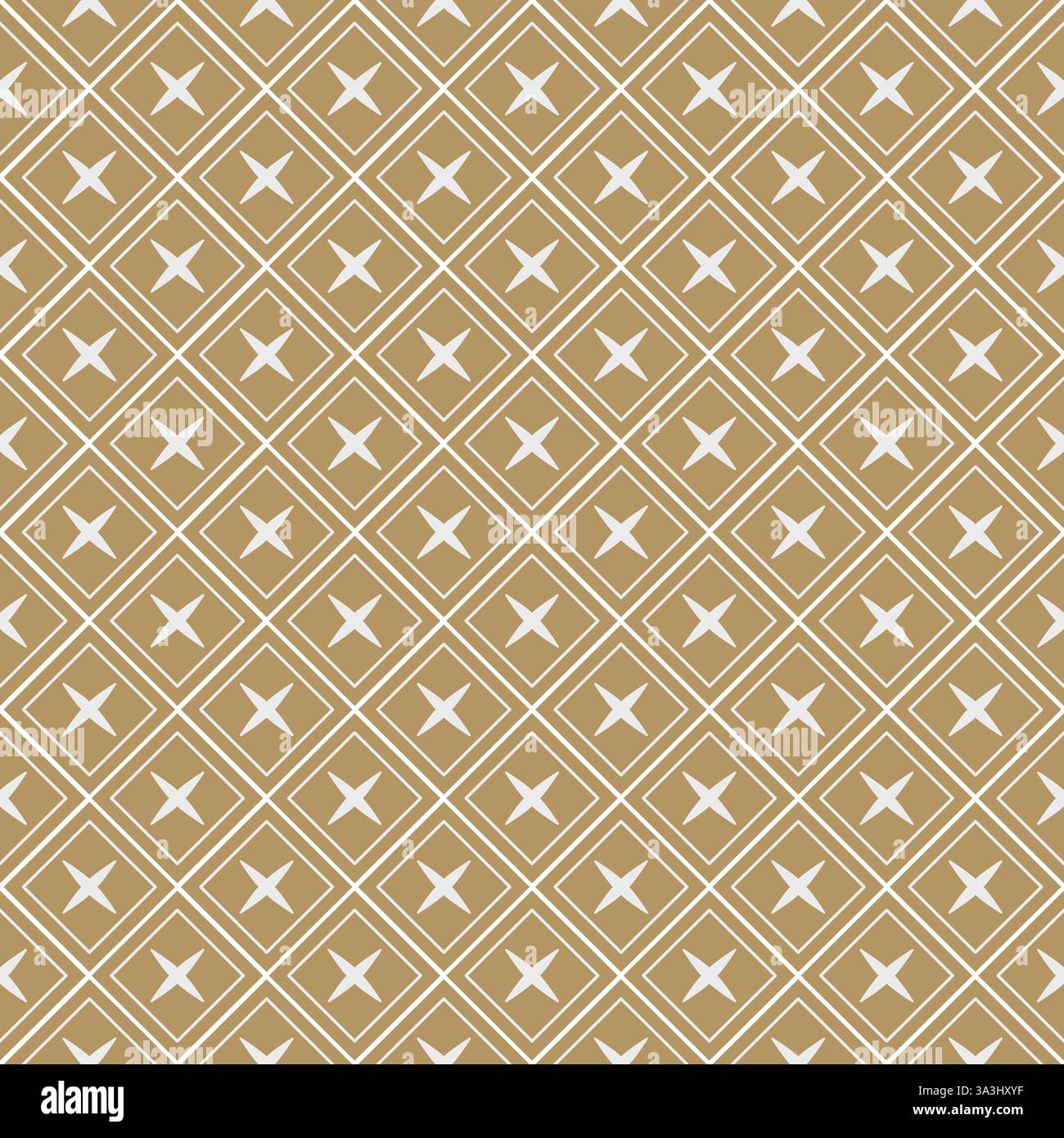 motivo giapponese senza cuciture a rombo e a strappo profilo piatto con colore oro, illustrazione vettoriale Illustrazione Vettoriale