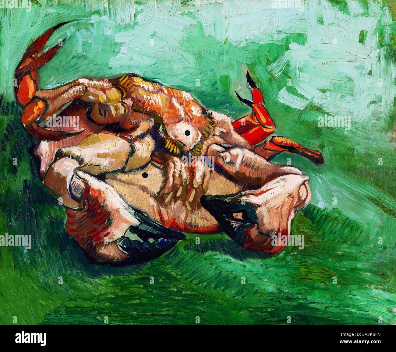 Vincent van Gogh Crab sul dorso 1888 Post-impressionista Still Life Painting Public Domain Stampa artistica ad alta risoluzione Foto Stock