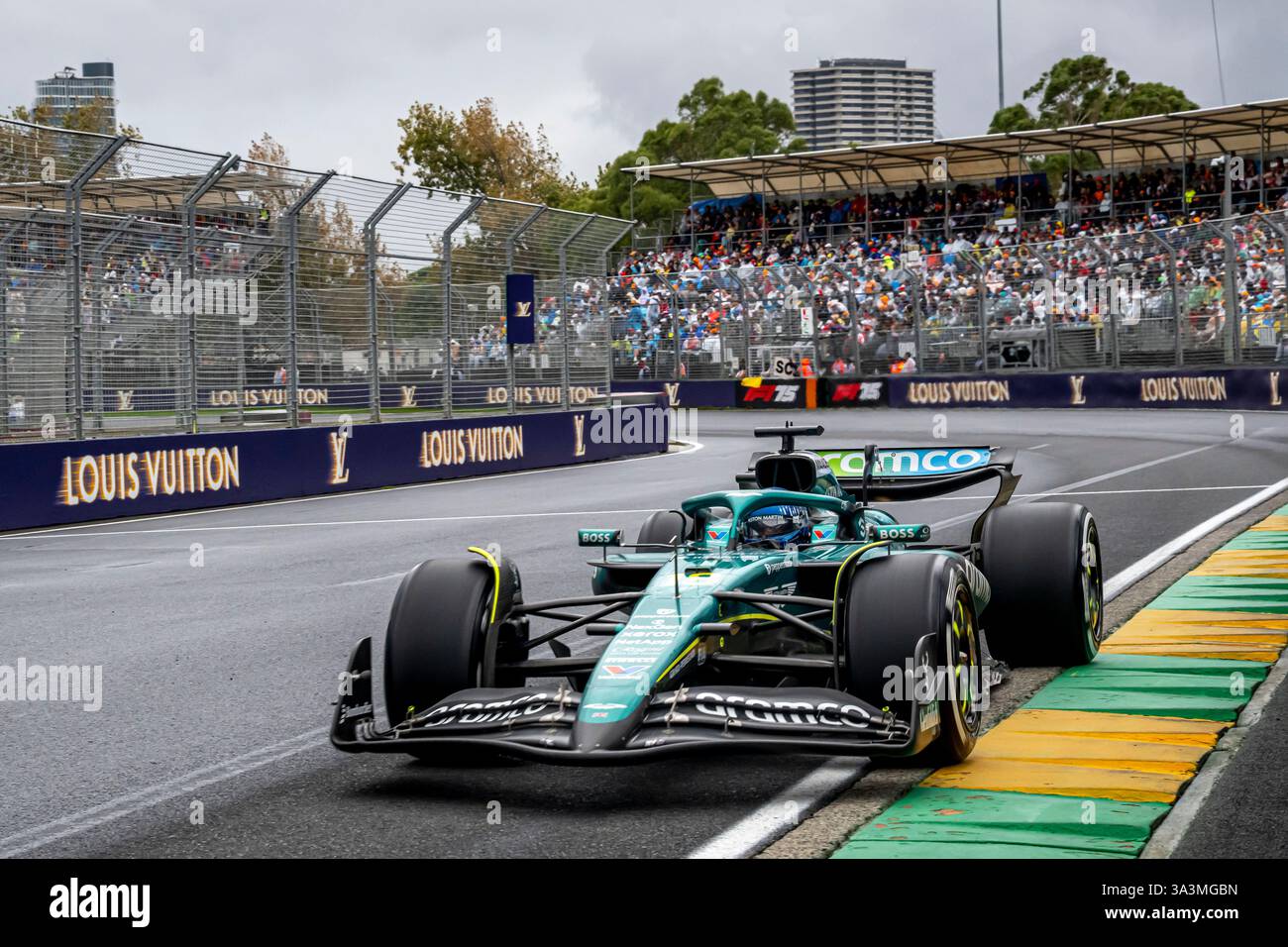 Melbourne, Australia, 16 marzo 2025, Lance Walk, dal Canada gareggia per l'Aston Martin F1. La giornata del Gran Premio d'Australia 2025, che si svolge a Melbourne, in Australia. Crediti: Michael Potts/Alamy Live News Foto Stock