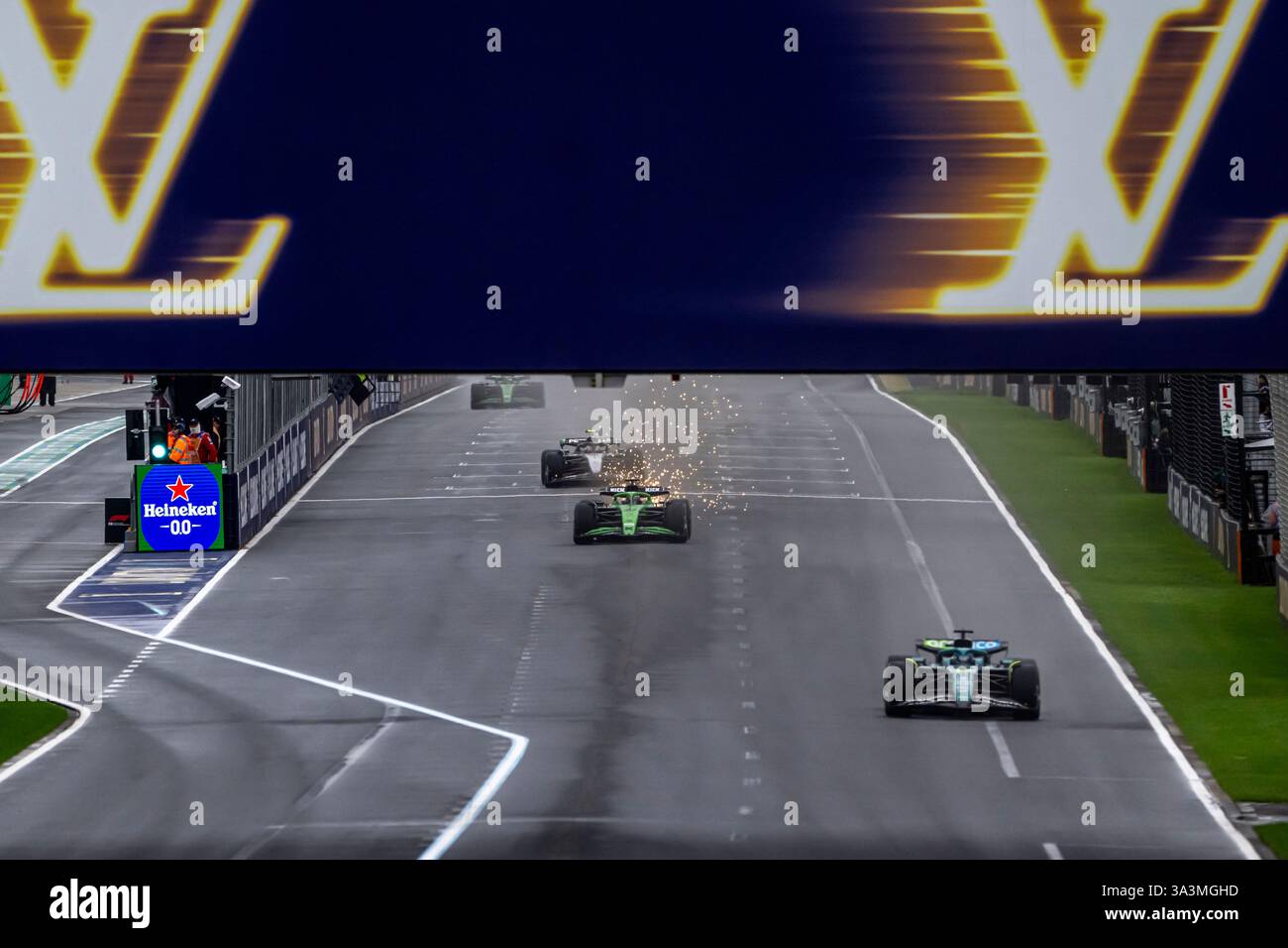 Melbourne, Australia, 16 marzo 2025, Lance Walk, dal Canada gareggia per l'Aston Martin F1. La giornata del Gran Premio d'Australia 2025, che si svolge a Melbourne, in Australia. Crediti: Michael Potts/Alamy Live News Foto Stock