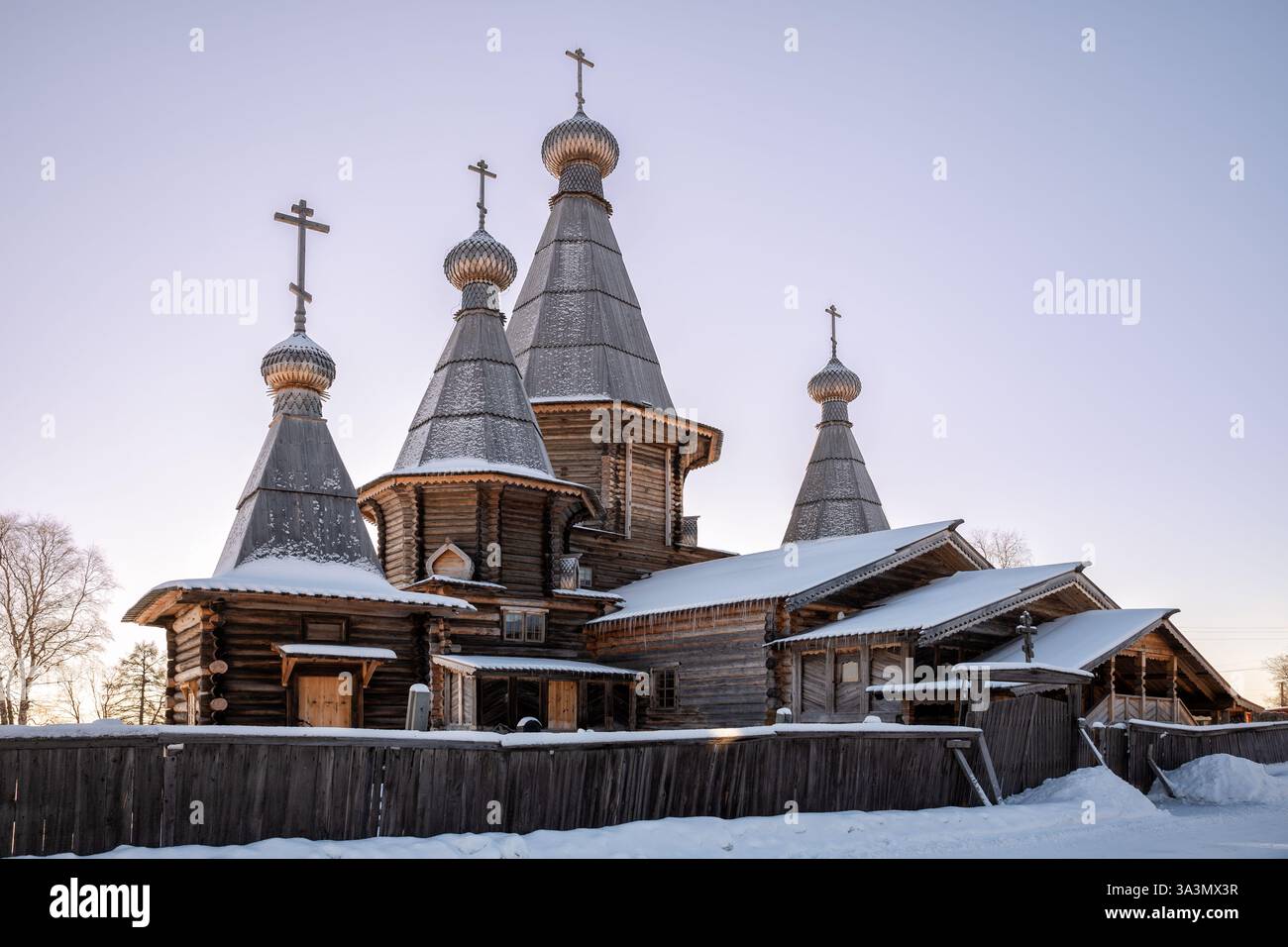 Cattedrale della Dormizione della Beata Vergine Maria (Cattedrale Uspensky) nella città di Kem, Repubblica di Carelia Foto Stock
