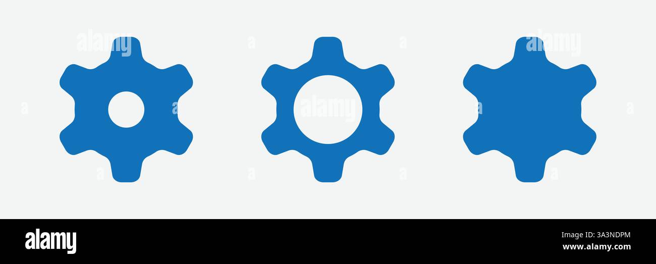 simbolo del simbolo vettoriale dell'icona di impostazione della marcia Illustrazione Vettoriale