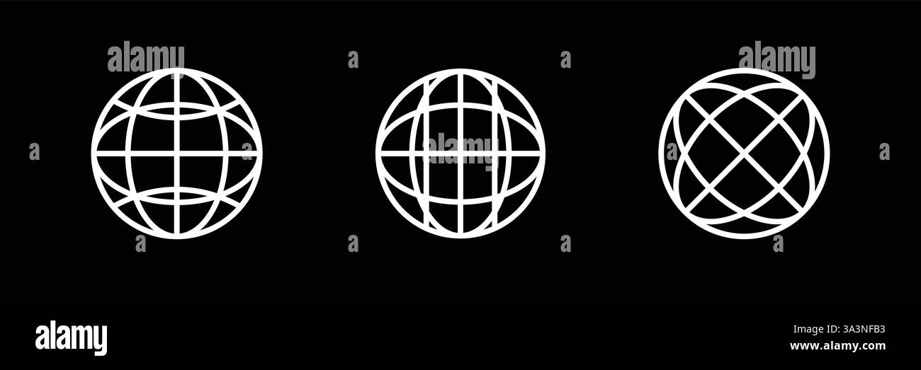 Www icona Vettore, simbolo del sito web Illustrazione Vettoriale