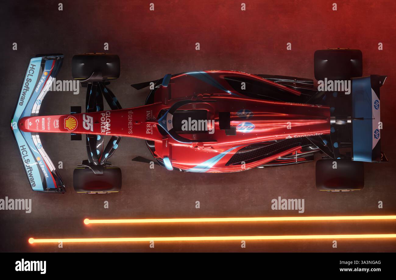 La Ferrari SF-24 è stata costruita dalla Scuderia per il Campionato del mondo di F1 2024 Foto Stock