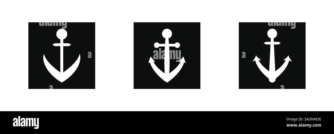 Ancoraggio icona vettore illustrazione. Segno creativo dalla raccolta di icone. Riempito piatto icona di ancoraggio per il computer e il dispositivo mobile. Symbol, il logo la grafica vettoriale. Illustrazione Vettoriale
