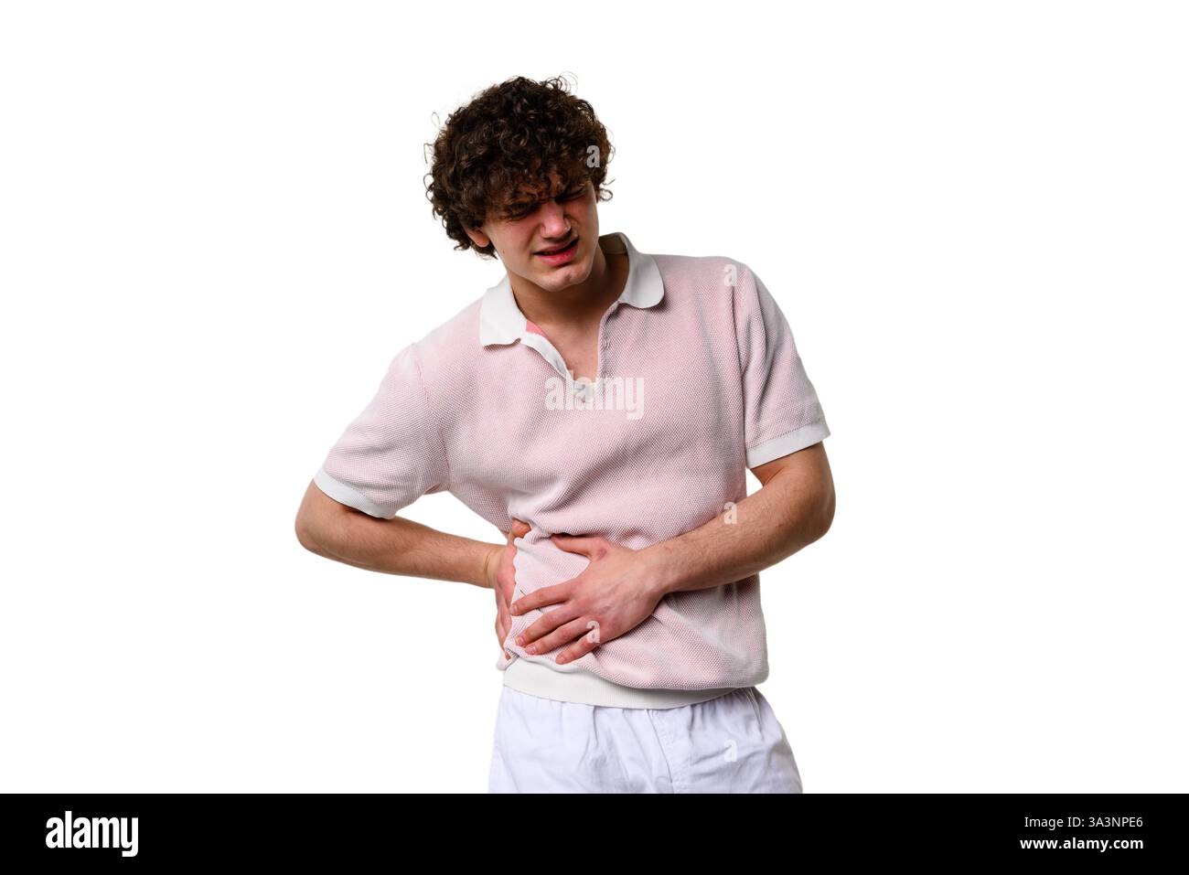 Appendicite. Morbo di Crohn. Infezione intestinale. Peritonite. Febbre tifoide. Colica renale. Salmonellosi. Gonfiore addominale. Infiammazione di grandi dimensioni Foto Stock