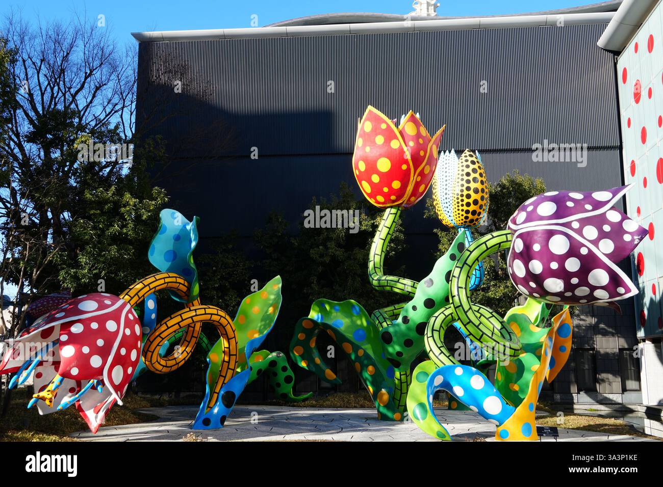 Matsumoto City Art Museum, sede della mostra permanente Yayoi Kusama, Matsumoto, Nagano, Giappone Foto Stock