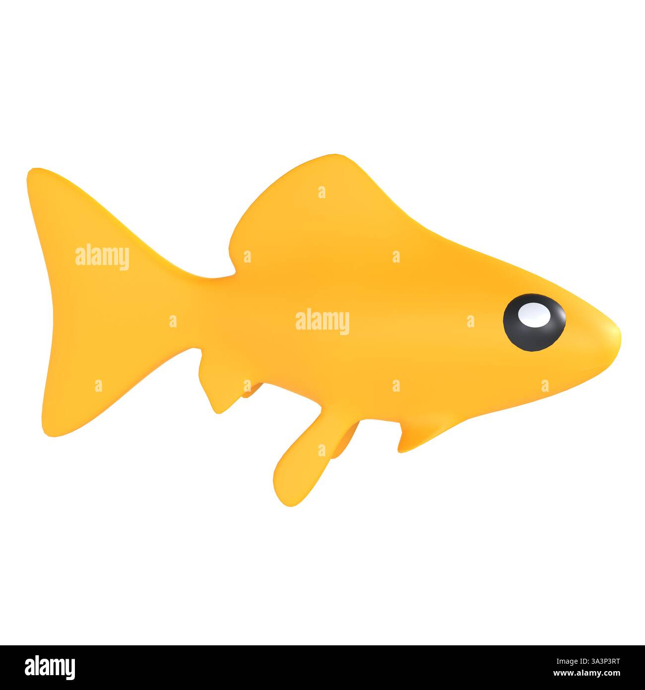 Colorato giocattolo giallo a forma di pesce progettato per i bambini per incoraggiare il gioco fantasioso. Foto Stock