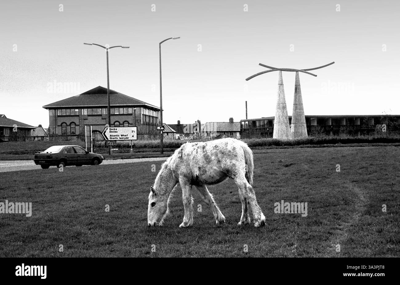 Ingresso alla baia di Cardiff, Galles 1997 Foto Stock
