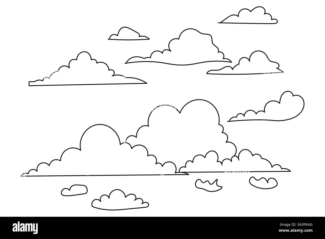 Fumare una linea art di un disegno vettoriale di contorno isolato Illustrazione Vettoriale