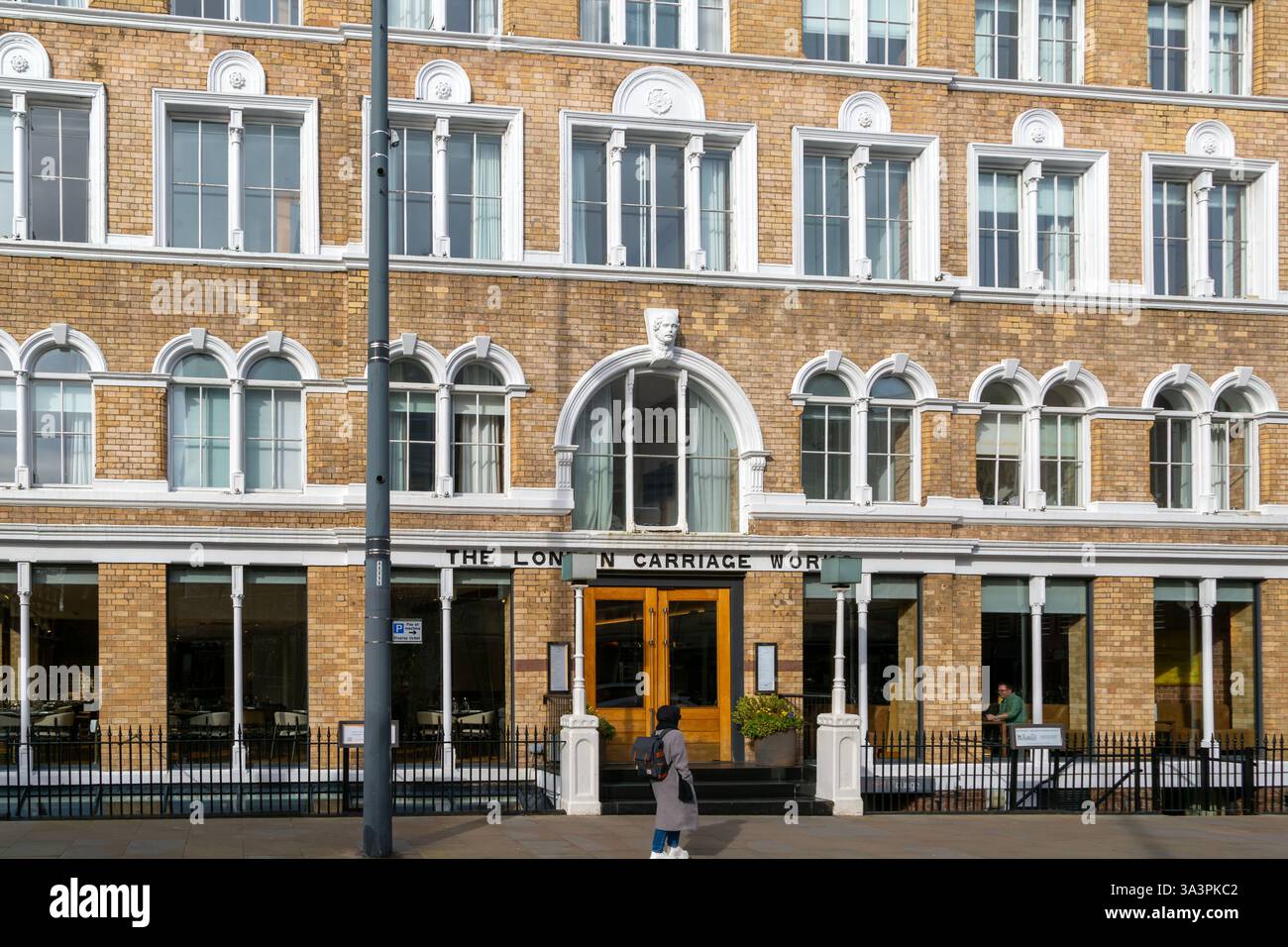 L'edificio del ristorante London Carriage Works, Hope Street, quartiere georgiano, Liverpool, Inghilterra, REGNO UNITO Foto Stock