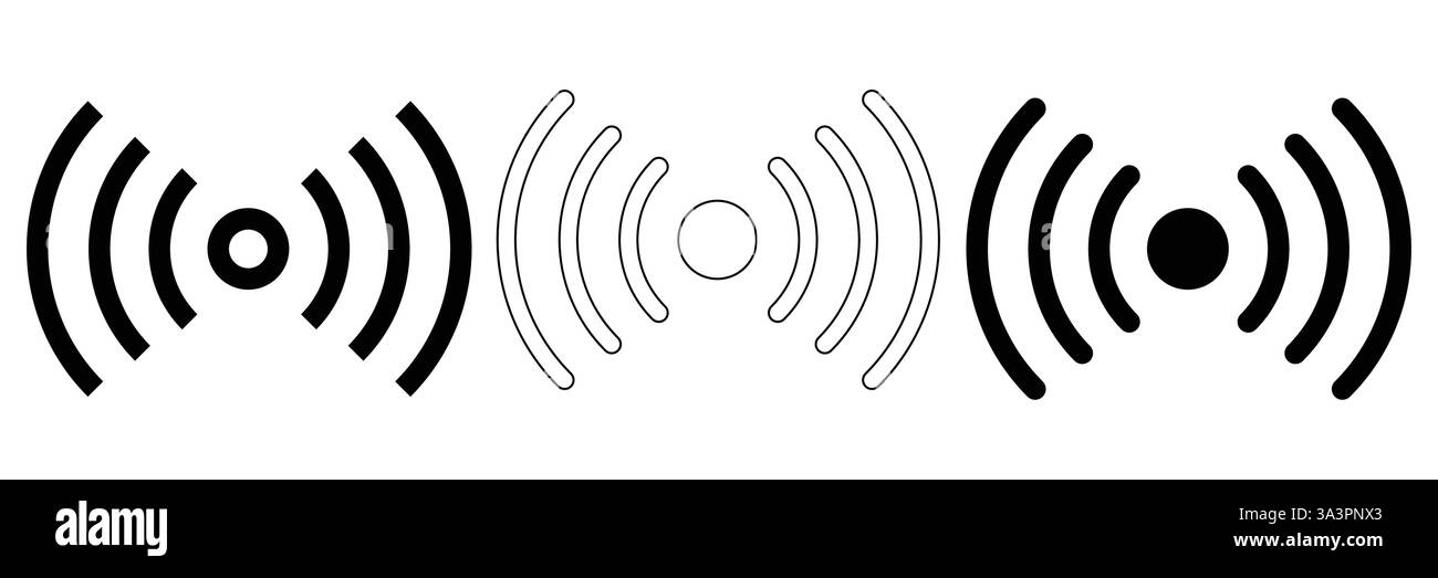 Cantare la rete della torre, icona della rete della torre, icona dell'antenna, icona della radio, icona wireless Illustrazione Vettoriale