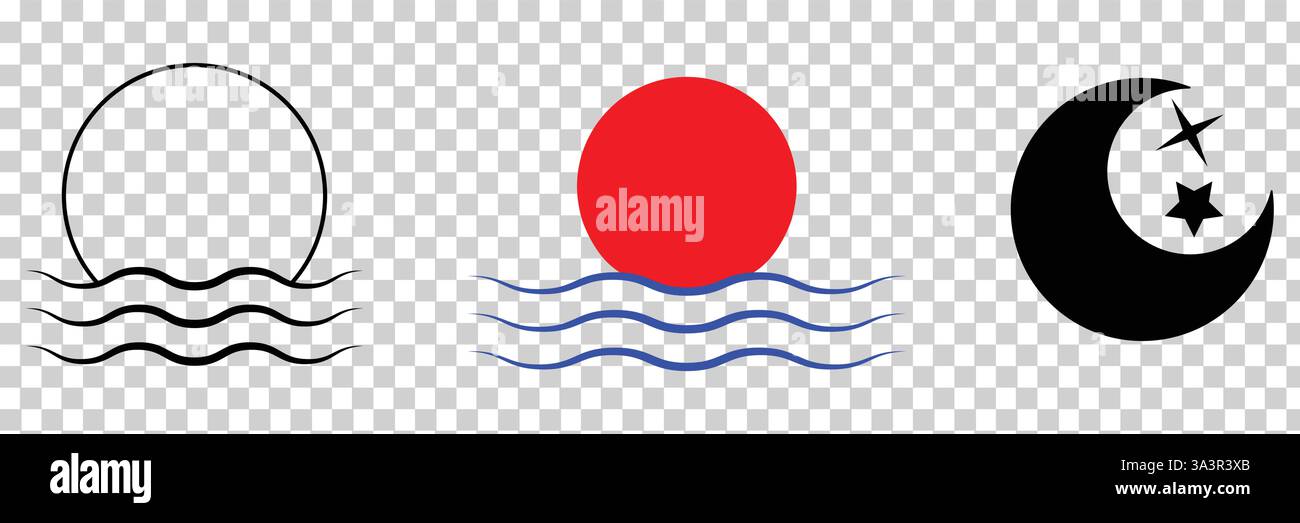 Vettore giorno e notte. Icona sagoma a glifo di sole e luna, simbolo nero giorno e notte, vettore piatto, semplice elemento di illustrazione sfondo isolato. Illustrazione Vettoriale