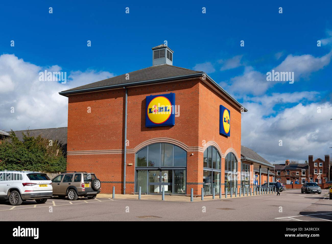 Un supermercato LIDL, Leek, Staffordshire, Regno Unito Foto Stock