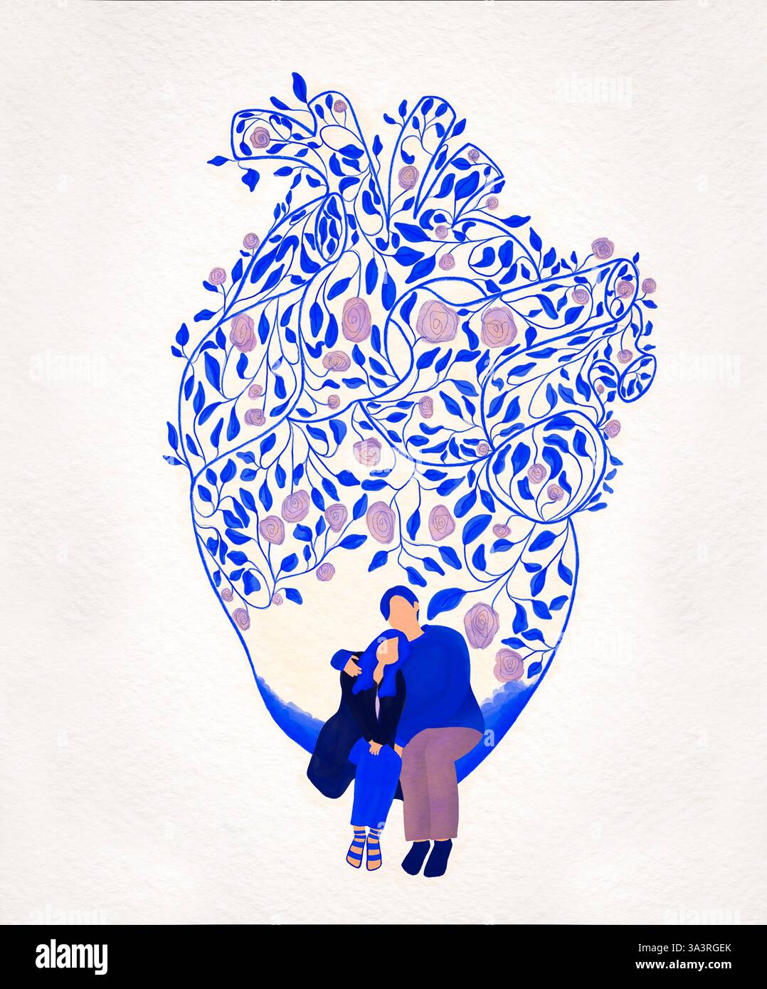 Illustrazione poetica “My Soul” con tipografia sognante e un tocco artistico. Ideale per progetti emotivi, arte introspettiva e design ispiratori Foto Stock