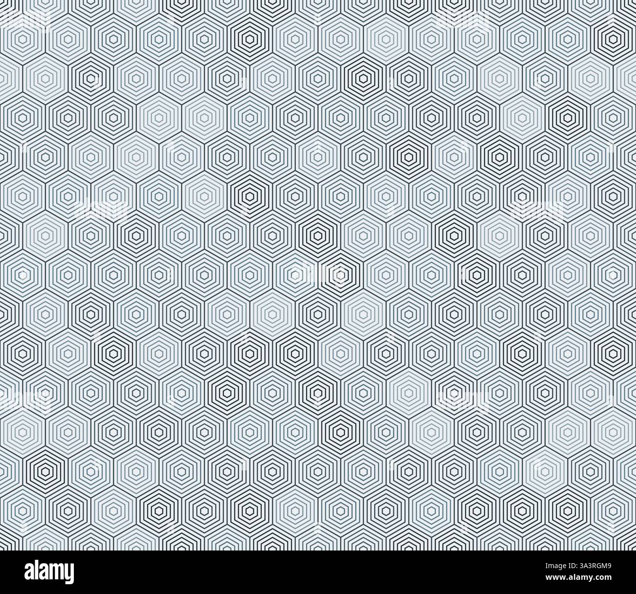 Schema di forme esagonali. Semplici esagoni impilati. Toni di colore blu. Celle esagonali. Motivo senza cuciture. Illustrazione vettoriale Tileable. Illustrazione Vettoriale