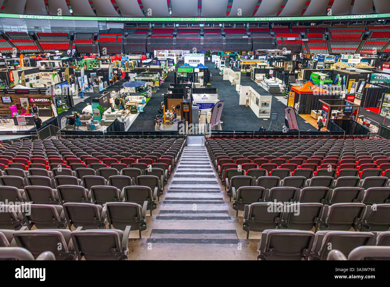 Una fiera in uno stadio coperto Foto Stock
