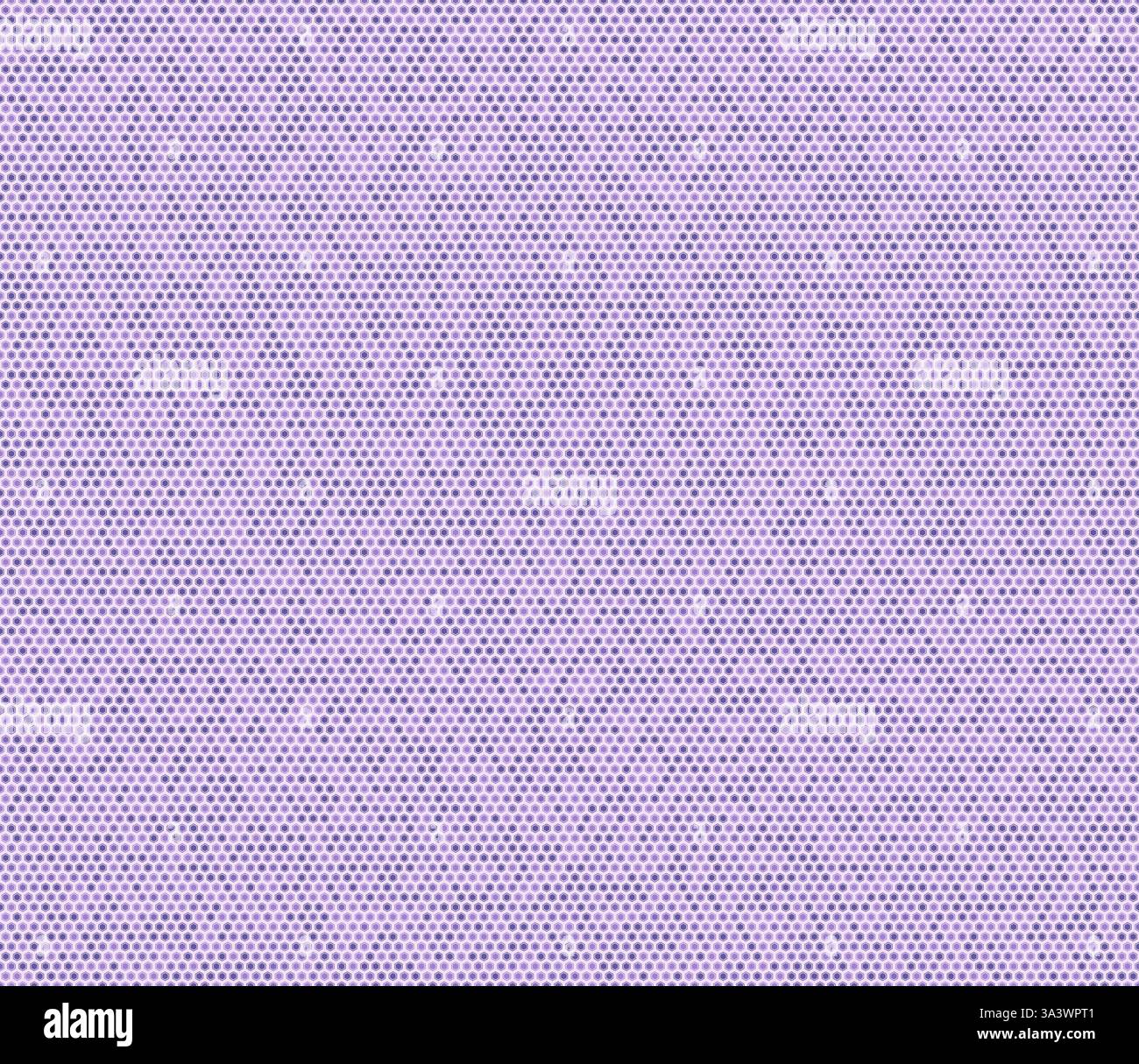 Schema astratto delle forme esagonali. Cella a mosaico esagonale in grassetto con imbottitura e celle solide interne. Toni di colore viola. Forme esagonali piccole. Illustrazione Vettoriale