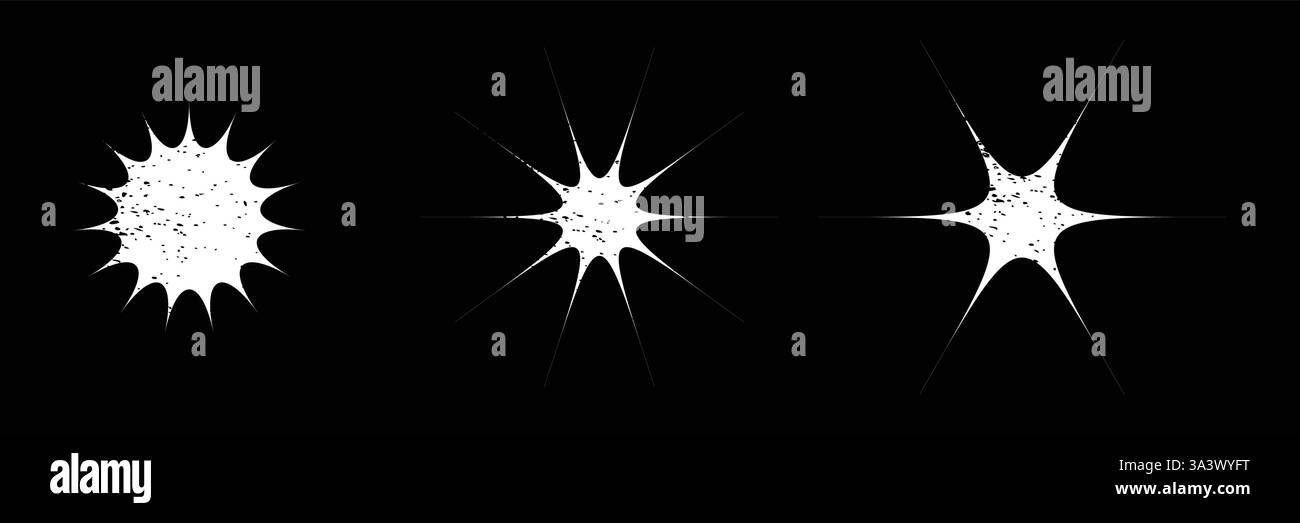 Illustrazione vettoriale della silhouette a stella Grunge. Texture timbro di gomma . Illustrazione Vettoriale