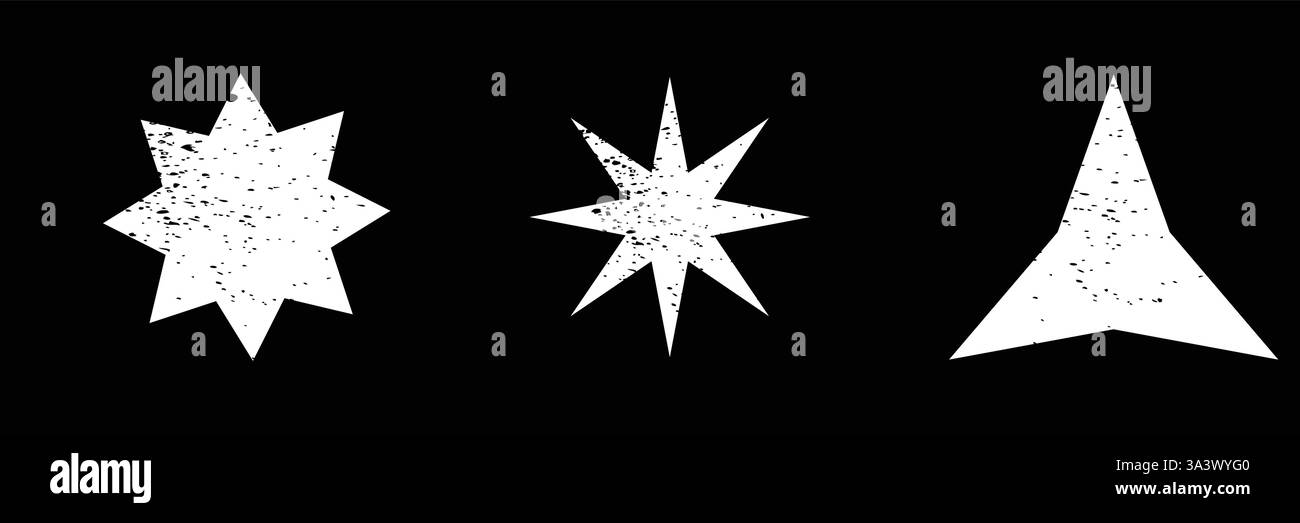 Stella simbolo patriot grunge forma vettoriale Illustrazione Vettoriale