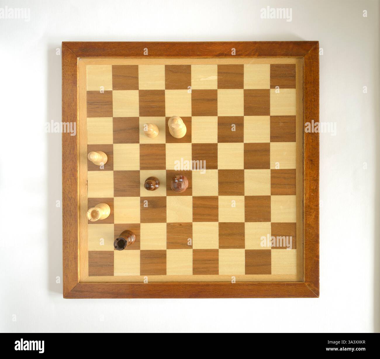 Risultato dopo la sesta partita di scacchi tra Bobby Fischer (nero) e Boris Spassky (bianco) il 10 settembre 1992. Pareggio dei risultati. Foto Stock