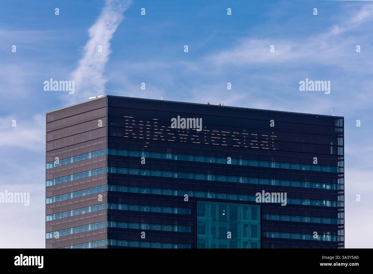Edificio Rijkswaterstaat, sede della direzione generale dei lavori pubblici e della gestione delle acque nei Paesi Bassi Foto Stock