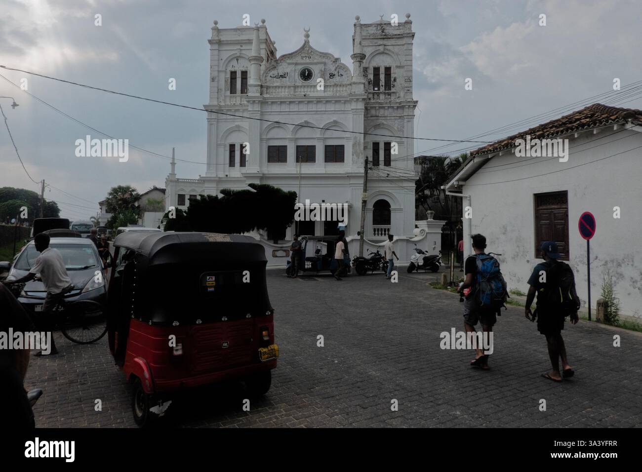 Esterno della Moschea del forte di Galle (Moschea di Meeran Jumma), Galle, Sri Lanka Foto Stock